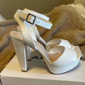 White platform heels.
